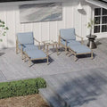 5-Piece Aluminum Patio Conversation Set with End Table and Cushions