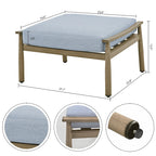 5-Piece Aluminum Patio Conversation Set with End Table and Cushions