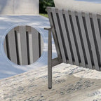 5-Piece Aluminum Patio Conversation Set with End Table and Cushions