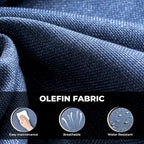 HOOOWOOO 13-piece Grey Wicker Patio Furniture Outdoor Sectional Set with Fire Pit