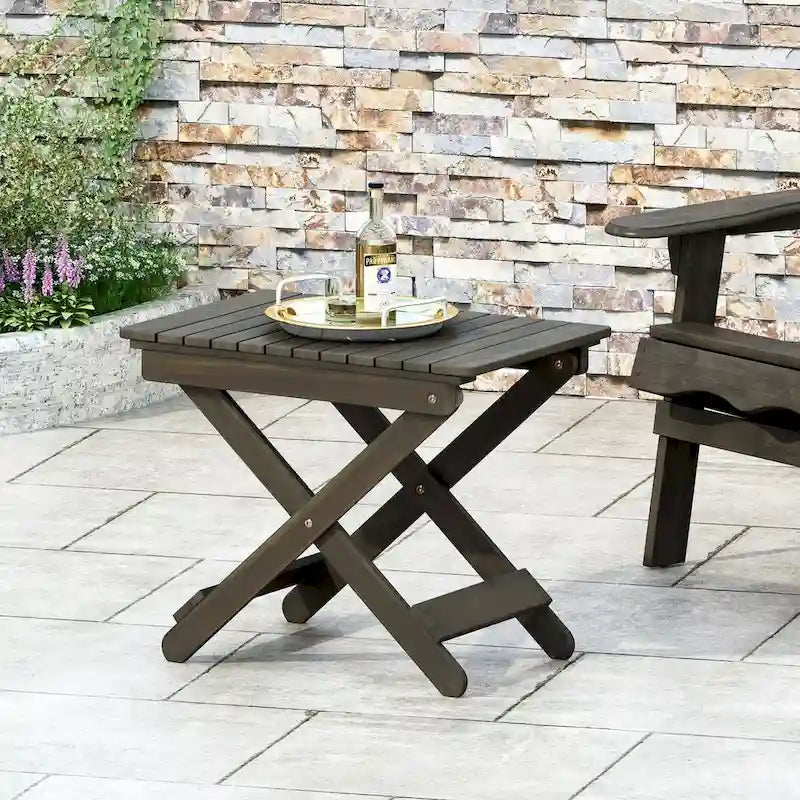 Outdoor Folding Wooden Side Table