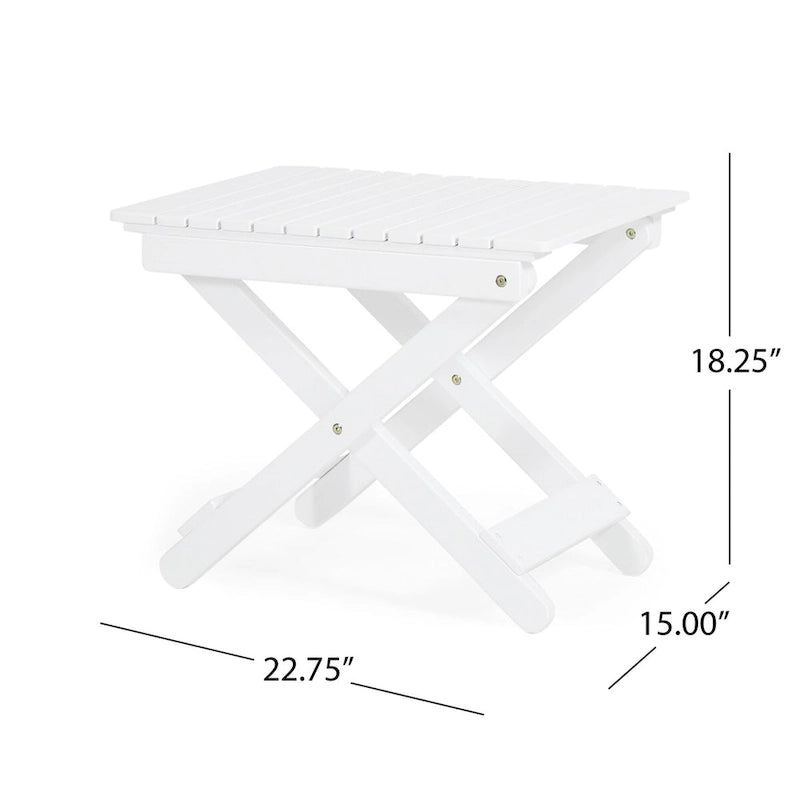 Outdoor Folding Wooden Side Table
