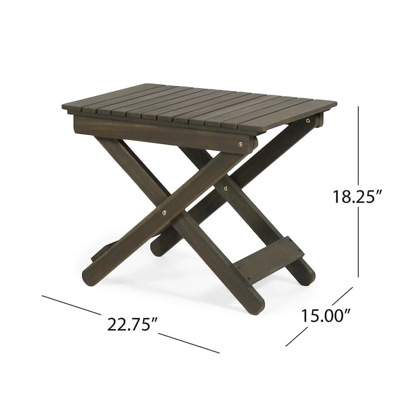 Outdoor Folding Wooden Side Table