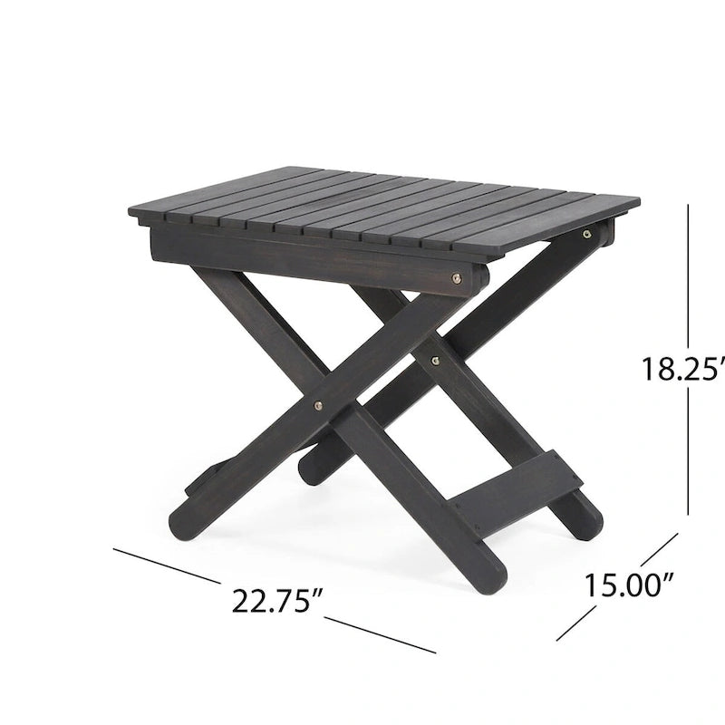 Outdoor Folding Wooden Side Table