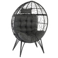 Outdoor Wicker Egg Chair with Cushion