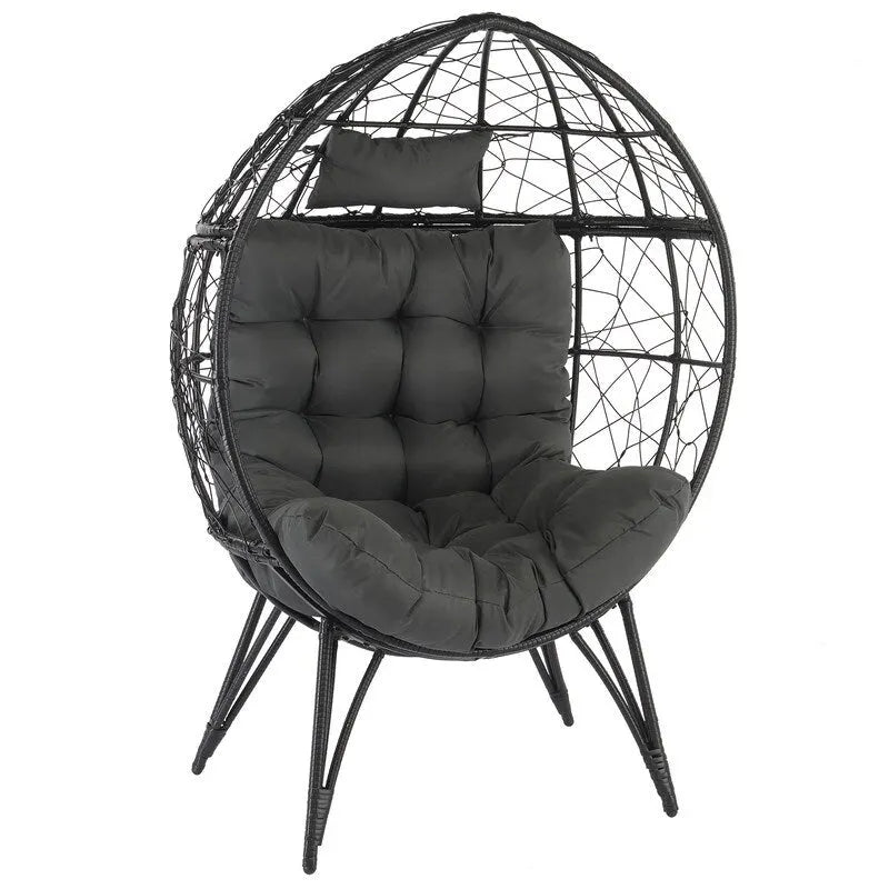Outdoor Wicker Egg Chair with Cushion