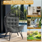 Outdoor Wicker Egg Chair with Cushion