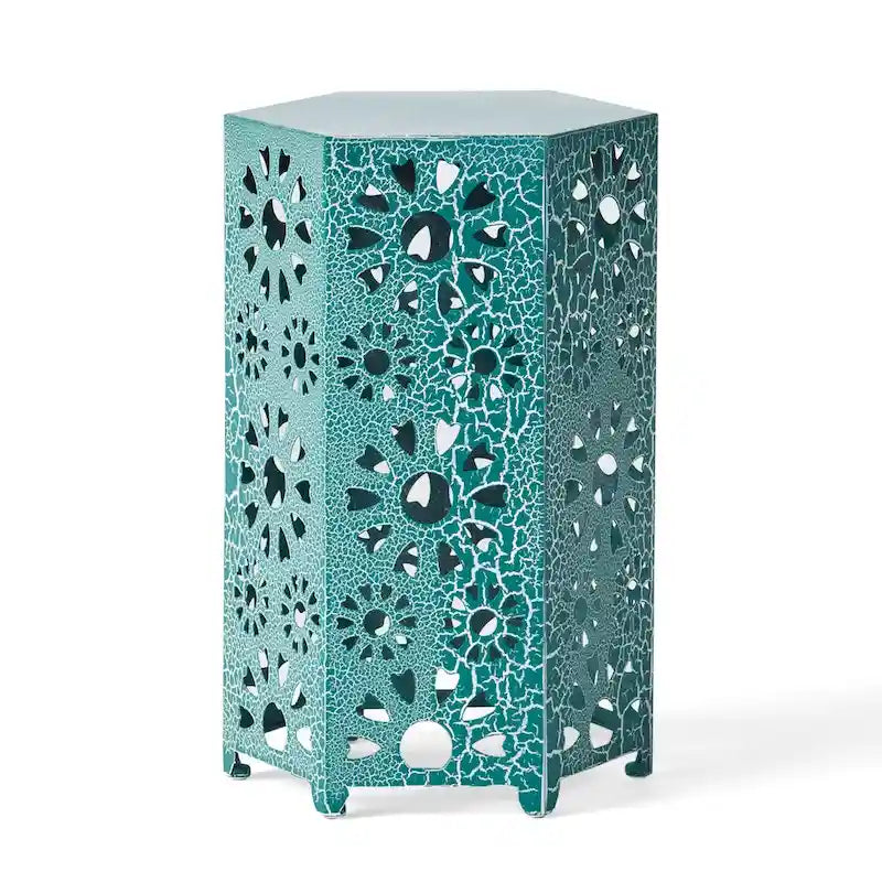 Side Table Outdoor 14-inch Floral Side Table by Christopher Knight Home