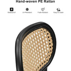 PURPLE LEAF Counter Height Bar Stools Set of 2 Patio Rattan Barstools Modern Aluminum Stools