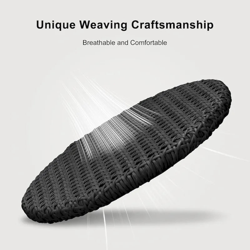 PURPLE LEAF Counter Height Bar Stools Set of 2 Patio Rattan Barstools Modern Aluminum Stools