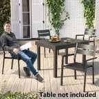 VredHom 2/4 PCS Outdoor Dining Chairs Aluminum Stackable Armchair