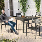 VredHom 2/4 PCS Outdoor Dining Chairs Aluminum Stackable Armchair