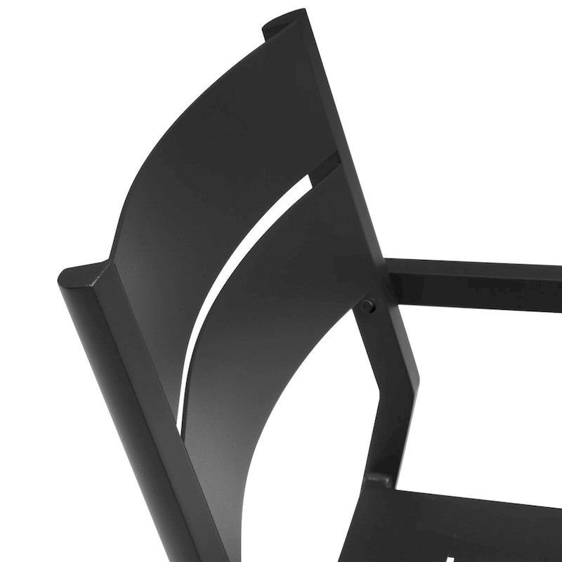 VredHom 2/4 PCS Outdoor Dining Chairs Aluminum Stackable Armchair