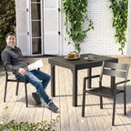 VredHom 2/4 PCS Outdoor Dining Chairs Aluminum Stackable Armchair