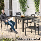 VredHom 2/4 PCS Outdoor Dining Chairs Aluminum Stackable Armchair