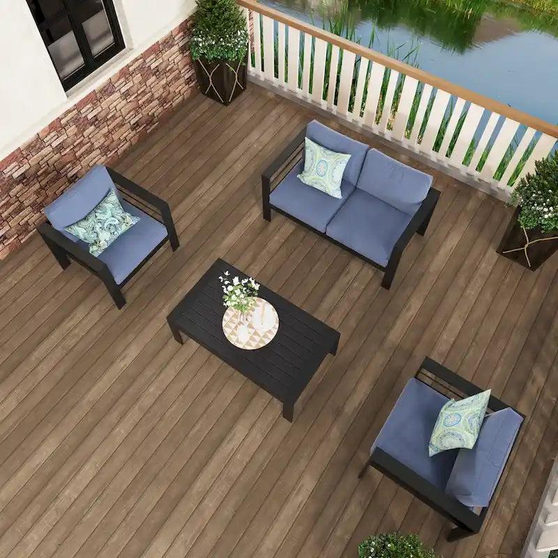 Royalcraft 4 Piece Aluminum Outdoor Sectional Seating Group