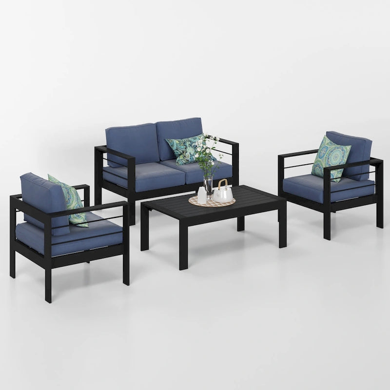Royalcraft 4 Piece Aluminum Outdoor Sectional Seating Group