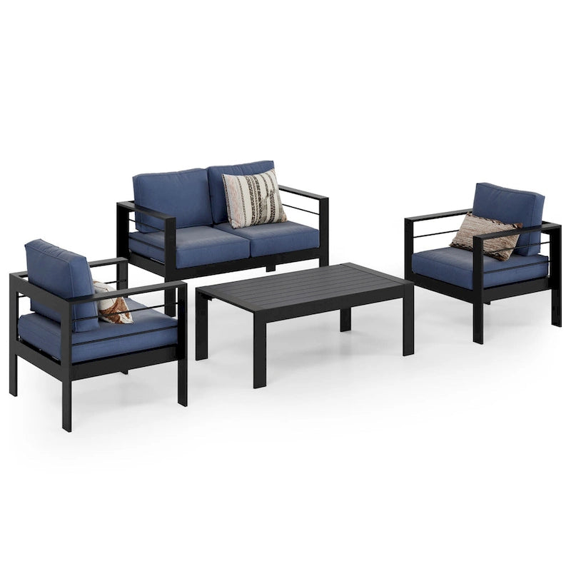 Royalcraft 4 Piece Aluminum Outdoor Sectional Seating Group