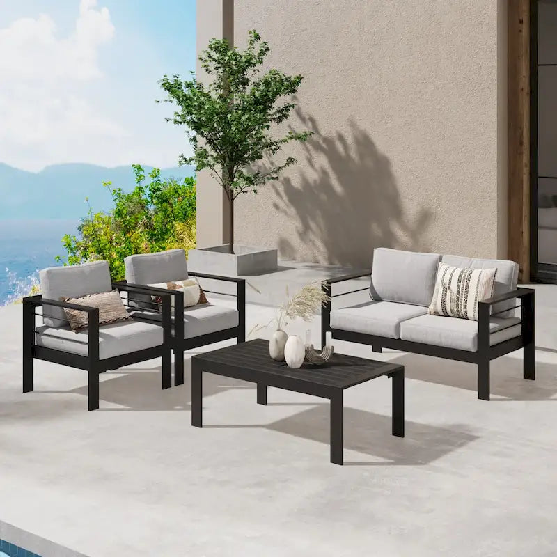 Royalcraft 4 Piece Aluminum Outdoor Sectional Seating Group