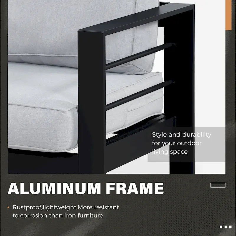 Royalcraft 4 Piece Aluminum Outdoor Sectional Seating Group