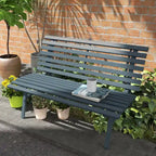 Outsunny 48.5     Garden Bench with Slatted Seat