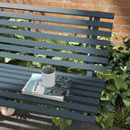 Outsunny 48.5     Garden Bench with Slatted Seat