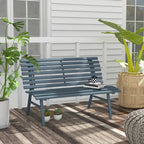 Outsunny 48.5     Garden Bench with Slatted Seat