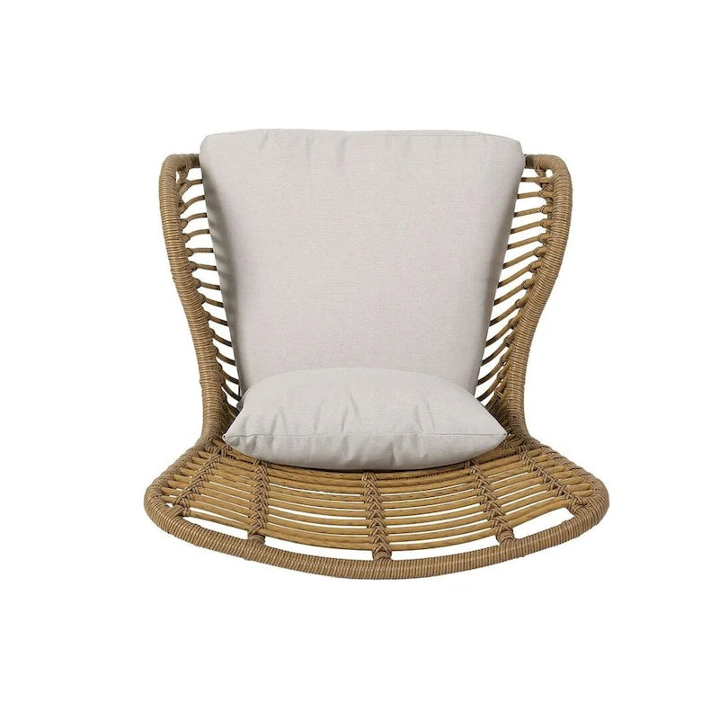 2 PCS Outdoor Modern Rattan Chair Set of 2 by Christopher Knight Home