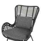 2 PCS Outdoor Modern Rattan Chair Set of 2 by Christopher Knight Home