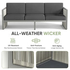 Patio Wicker Sofa Deep Seat Sofa Set