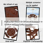 8-Person Wooden Picnic Benches Outdoor Round Table