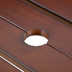 8-Person Wooden Picnic Benches Outdoor Round Table