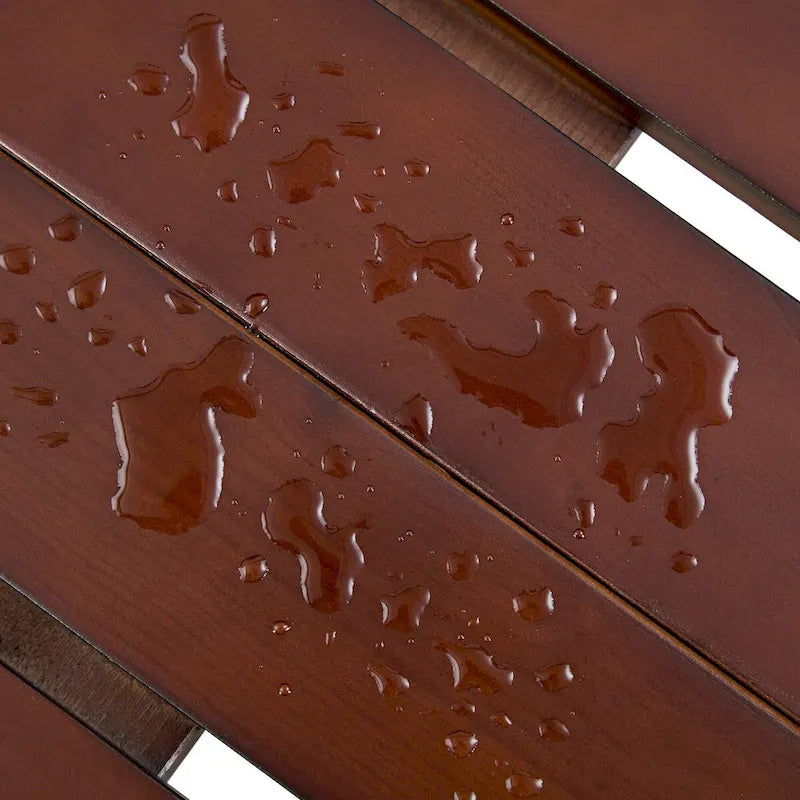 8-Person Wooden Picnic Benches Outdoor Round Table