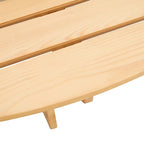 8-Person Wooden Picnic Benches Outdoor Round Table