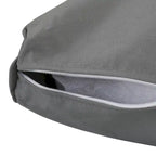 7-Pieces Red Wicker Outdoor Sectional Set with Gray Cushions and Coffee Table