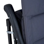 3 Piece Outdoor Patio Furniture Set w/ 2 Folding Padded Rocking Chairs