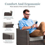 Outdoor Swivel Patio Chair 360¡ã Rotating Chair - Brown