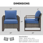 Gymojoy Outdoor Dining Chairs Set of 4 Patio Chairs - Grey