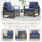 Gymojoy Outdoor Dining Chairs Set of 4 Patio Chairs - Grey