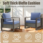 Gymojoy Outdoor Dining Chairs Set of 4 Patio Chairs - Grey