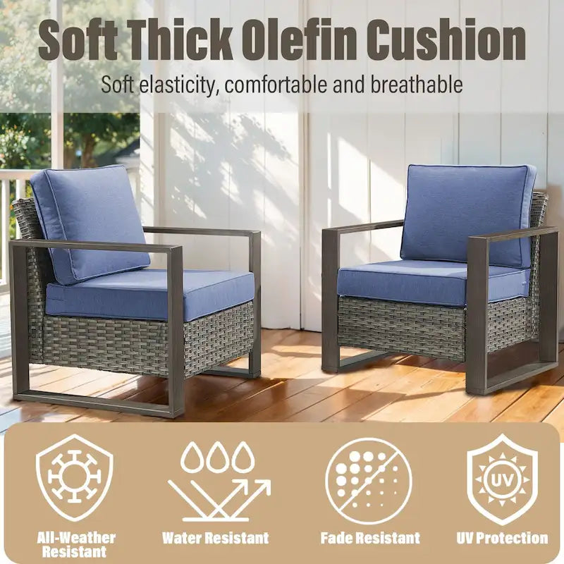 Gymojoy Outdoor Dining Chairs Set of 4 Patio Chairs - Grey