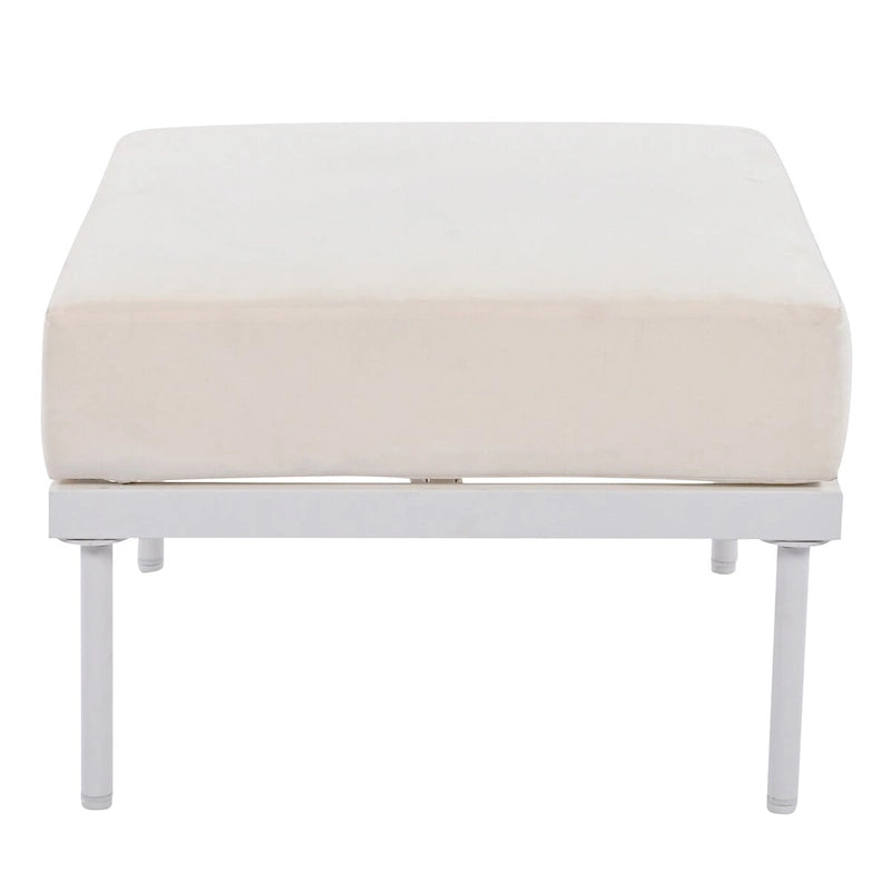 8-Piece Patio Sectional Sofa Set with Tempered Glass Coffee Table