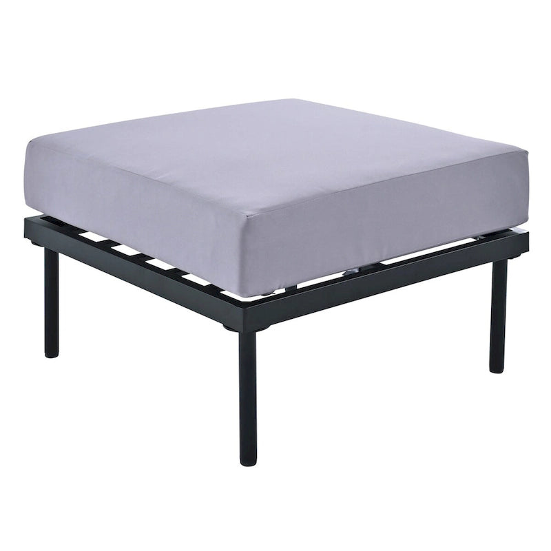 8-Piece Patio Sectional Sofa Set with Tempered Glass Coffee Table