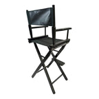 Outdoor Camping Folding Chair with Black Frame and Black Canvas,Set of 2
