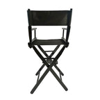 Outdoor Camping Folding Chair with Black Frame and Black Canvas,Set of 2