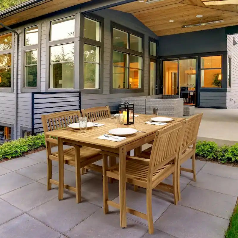 Santorini Grade A Teak 5pc Patio Dining Set