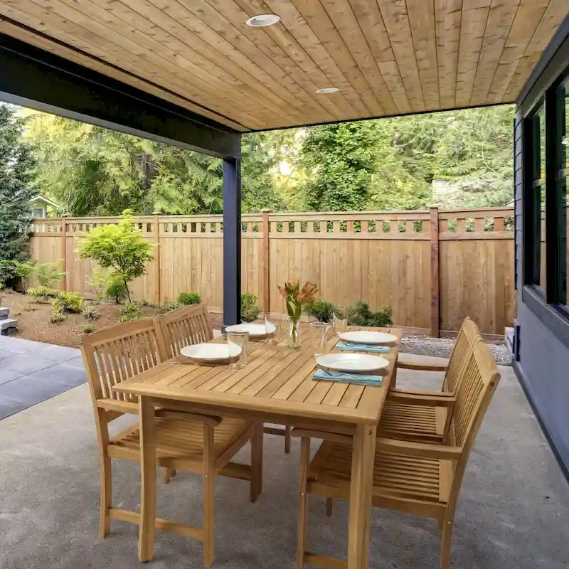 Santorini Grade A Teak 5pc Patio Dining Set