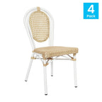 Stacking Bistro Chairs with Metal Frames