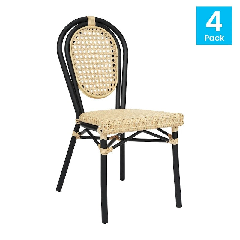 Stacking Bistro Chairs with Metal Frames