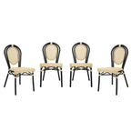 Stacking Bistro Chairs with Metal Frames